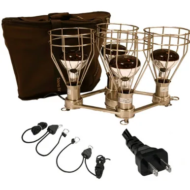 Sauna Fix near-infrared sauna lamp with travel bag and included accessories
