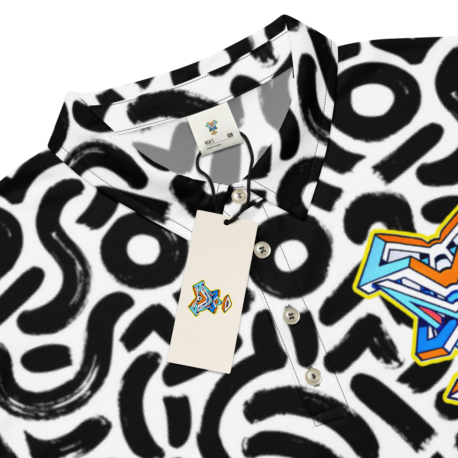 Miike’s slim Vortex logo polo