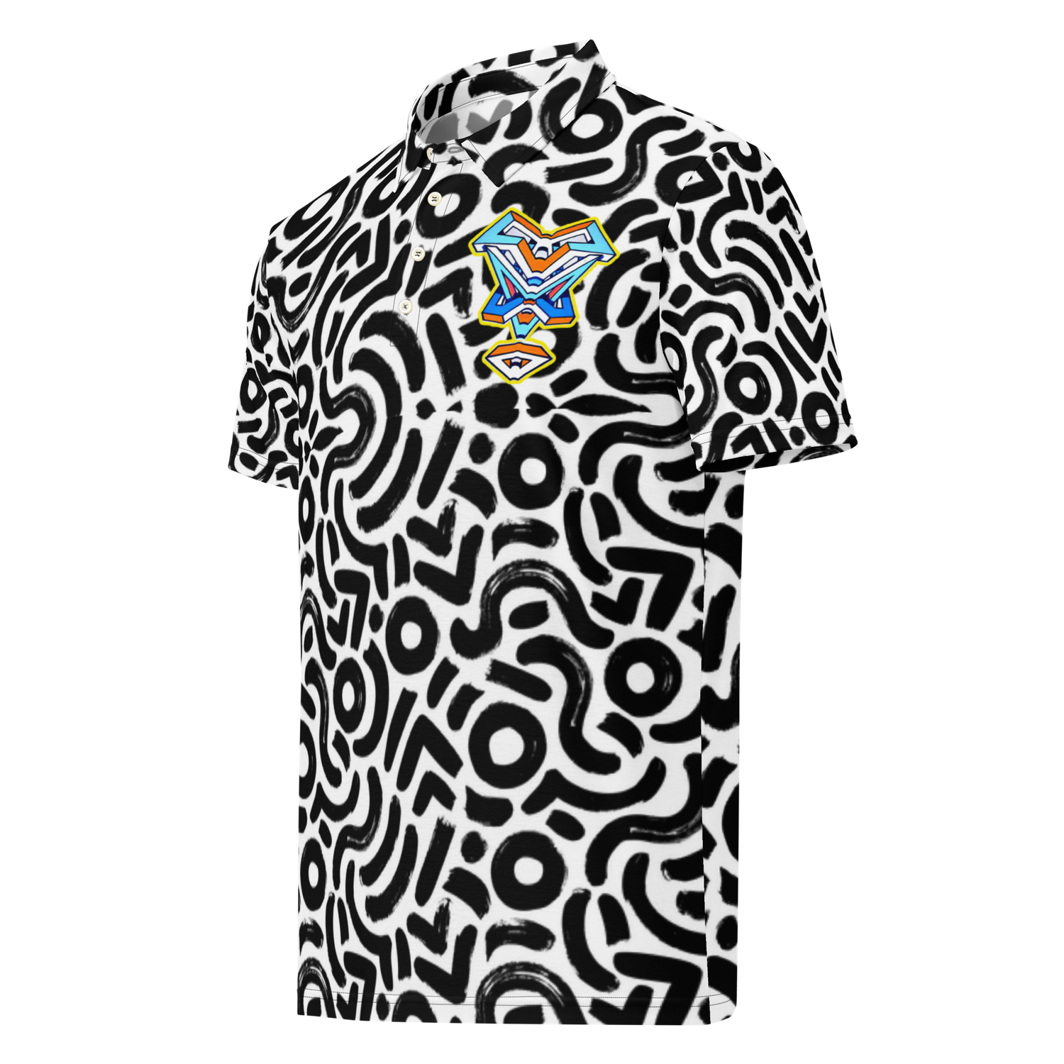 Miike’s slim Vortex logo polo