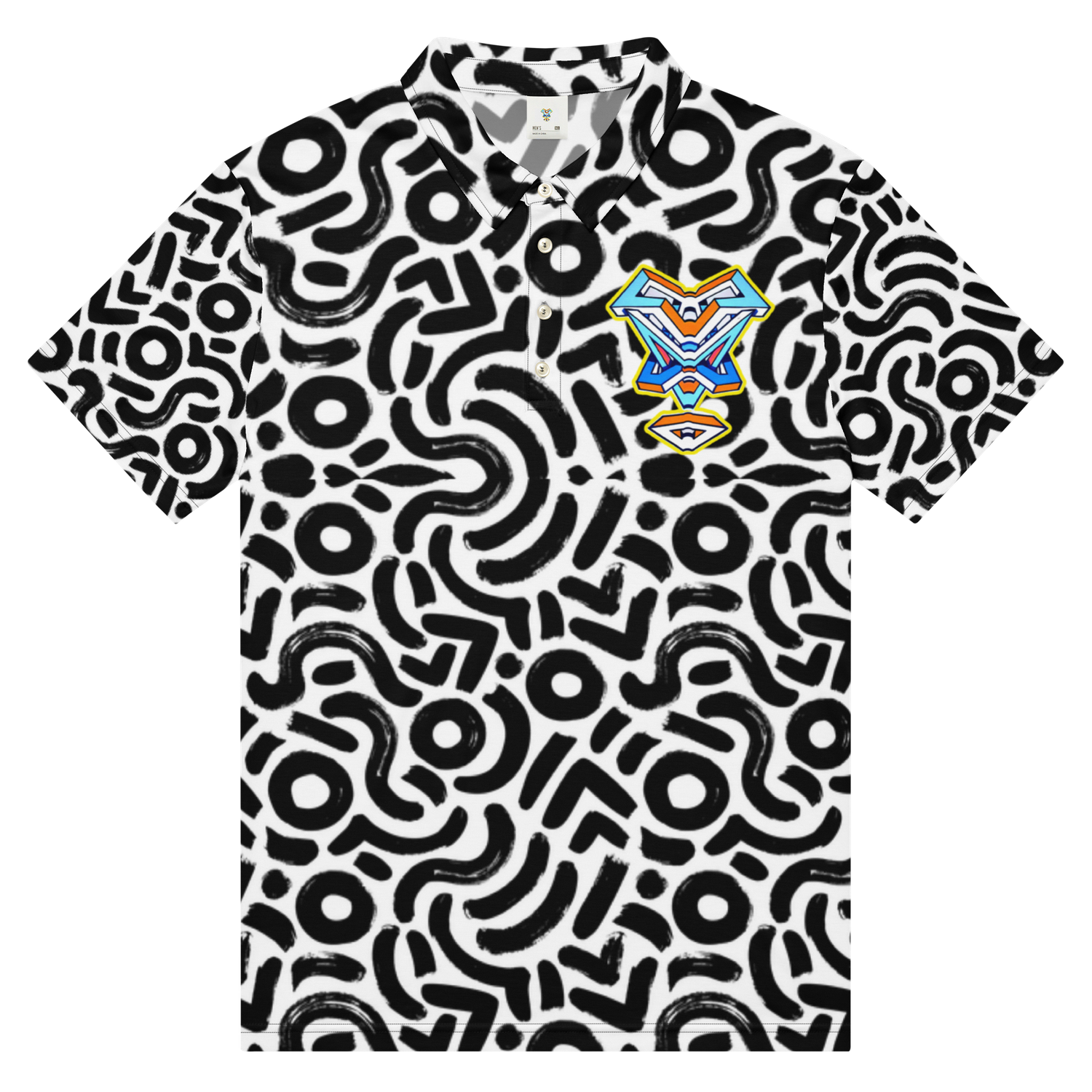 Miike’s slim Vortex logo polo