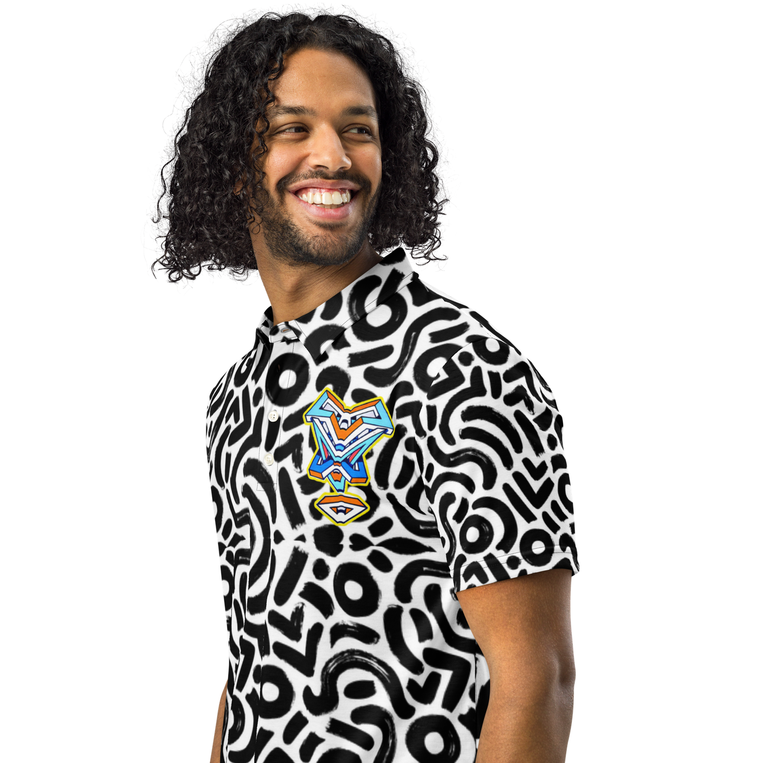 Miike’s slim Vortex logo polo