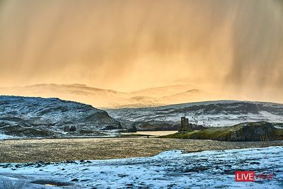 ardvreck castle and loch assynt2, highland, scotland beach