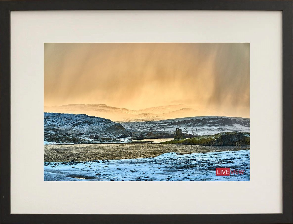 ardvreck castle and loch assynt2, highland, scotland beach