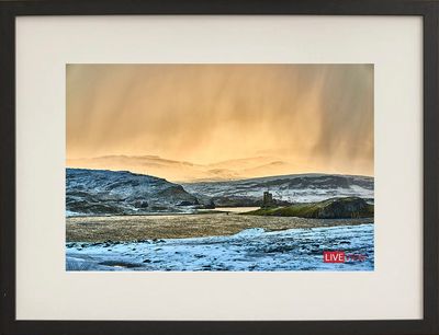 ardvreck castle and loch assynt2, highland, scotland beach