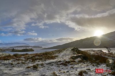 ardvreck castle and loch assynt1, highland, scotland beach