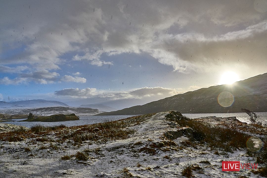 ardvreck castle and loch assynt1, highland, scotland beach