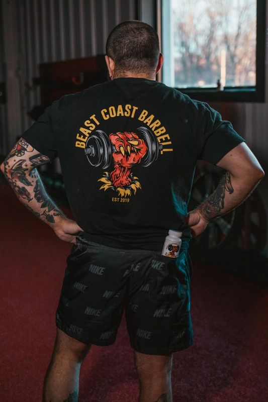 Original Beast Coast Barbell Logo T Shirt