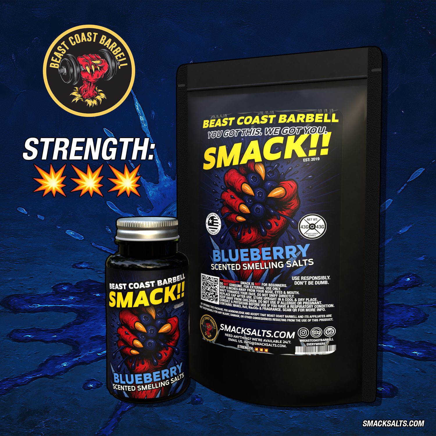 BLUEBERRY SCENTED SMACK SMELLING SALTS