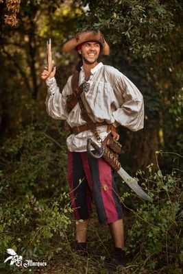 Leather pirate baldric for larp