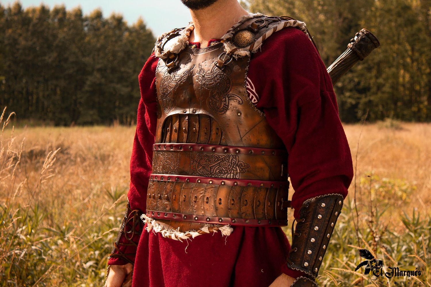 Viking armor. Leather armor for halloween, viking costume, cosplay or larp