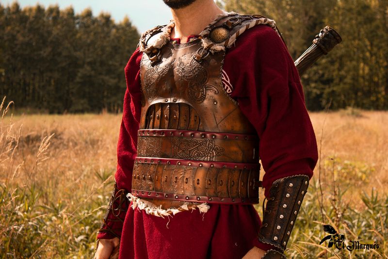 Viking armor. Leather armor for halloween, viking costume, cosplay or larp