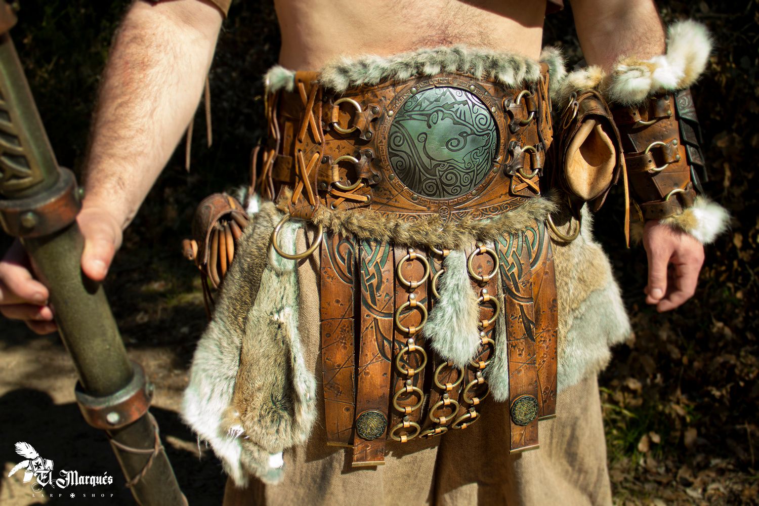 leather wide warbelt, barbarian model