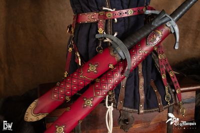 Larp weapon sheath for knight.