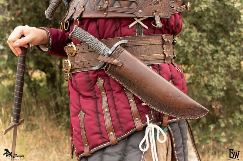 Bowie knife scabbard for LARP