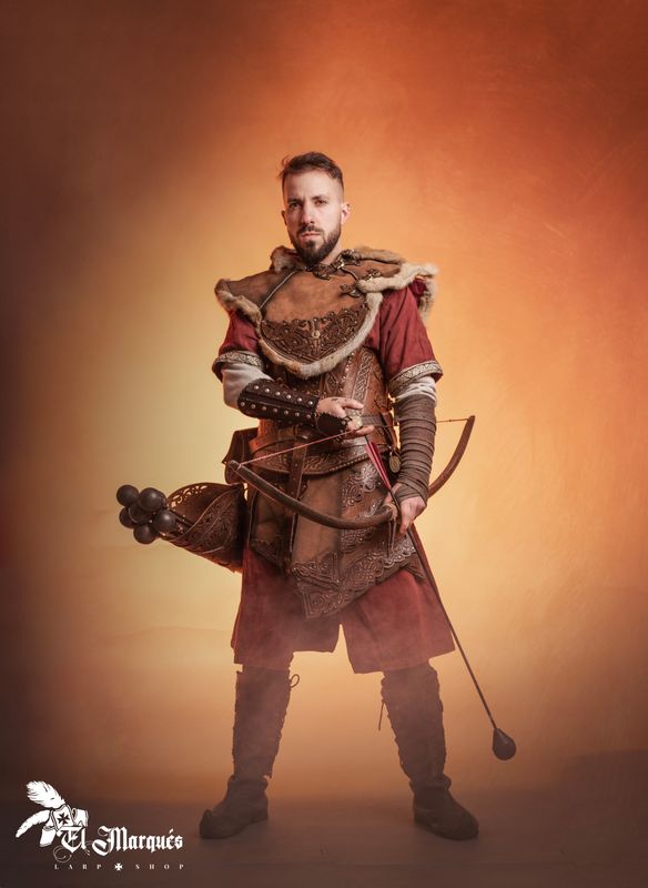 Viking leather hood &quot;Baldur&quot;