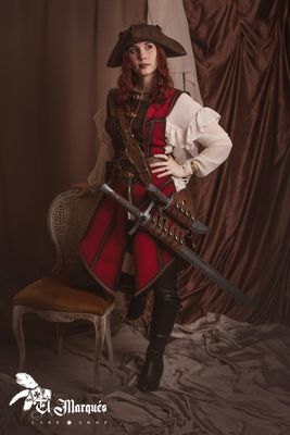 Red Fantasy Leather Vest