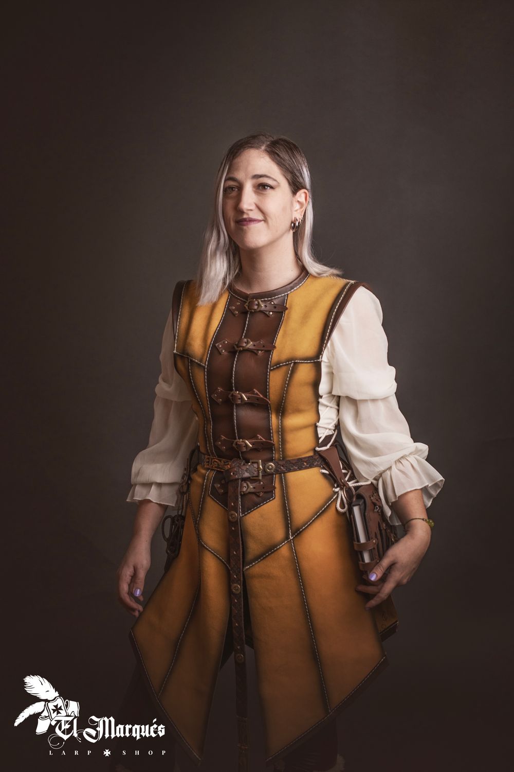 Yellow Leather vest