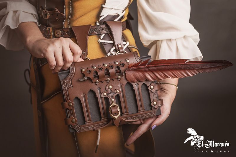 leather book holder for belt