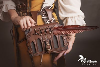 leather book holder for belt