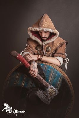 Viking Leather Hood