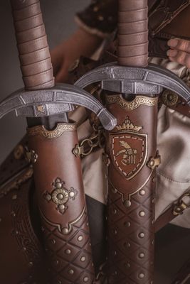 Larp weapon sheath for knight.