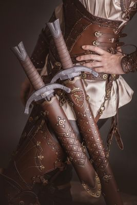 Larp weapon sheath for knight.