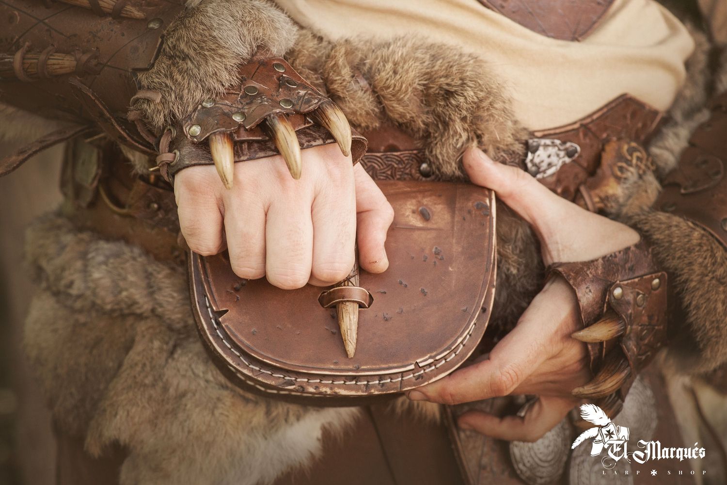 LARP leather bag Berserker model