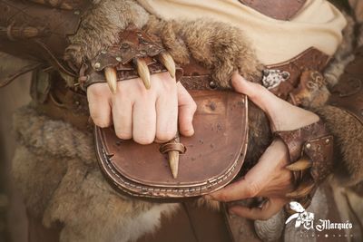 LARP leather bag Berserker model