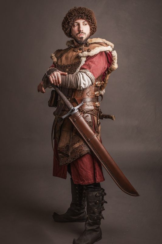 Leather scabbard for the longmesser. basic model