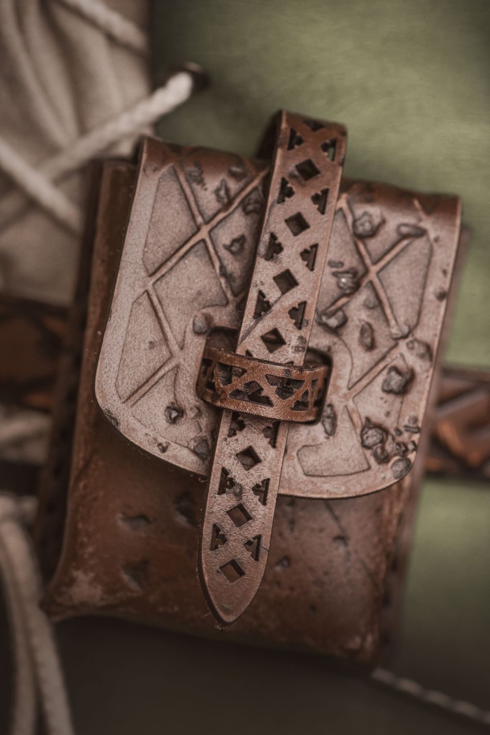 Leather belt pouch bag for Medieval, Steampunk or Cosplay costume... The Witcher belt pouch. Coin pourse.