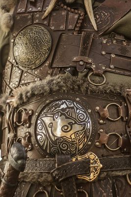 leather wide warbelt, barbarian model