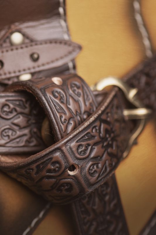 Leather fantasy belt, inspired in Boromir LOTR