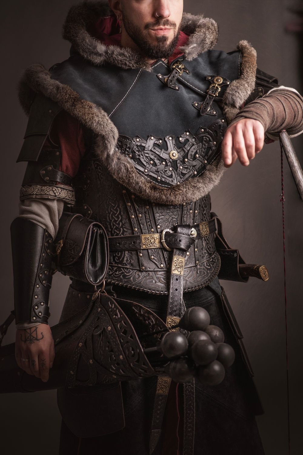 Viking belt for viking armor, Larp belt. Medieval belt. Renaissance belt