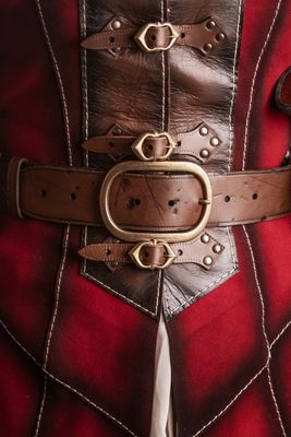 Larp belt for pirate costume, cowboys, steampunk or Western with pirate holster