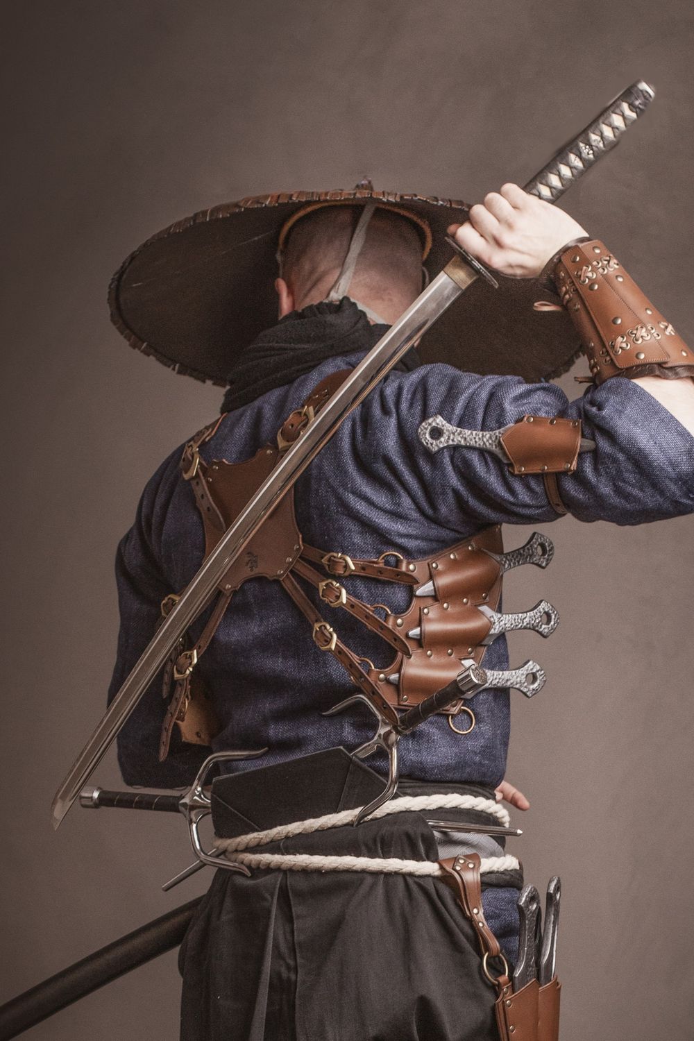 Leather Kunai Knife holster.