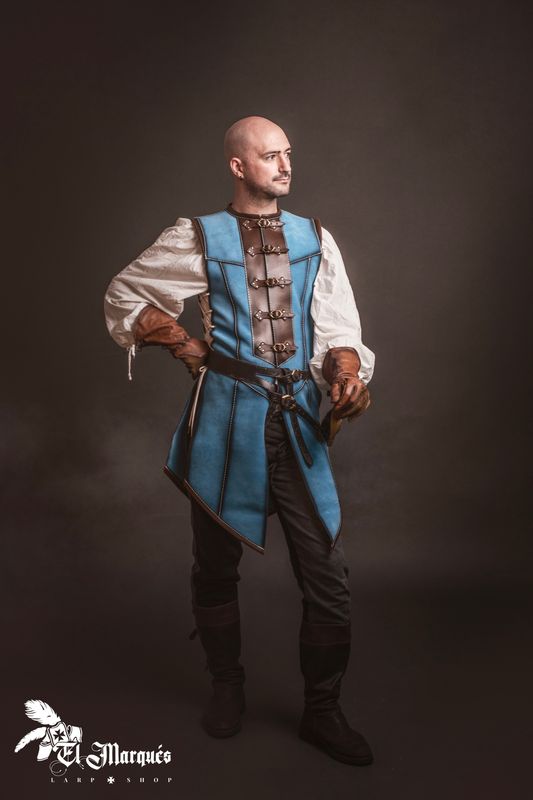 Blue Leather vest