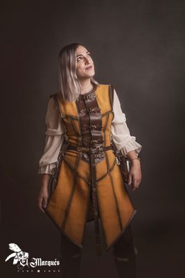Yellow Leather vest