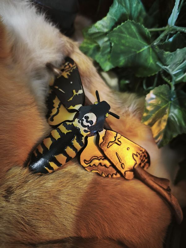 Death's head moth hairpin (Acherontia atropos)