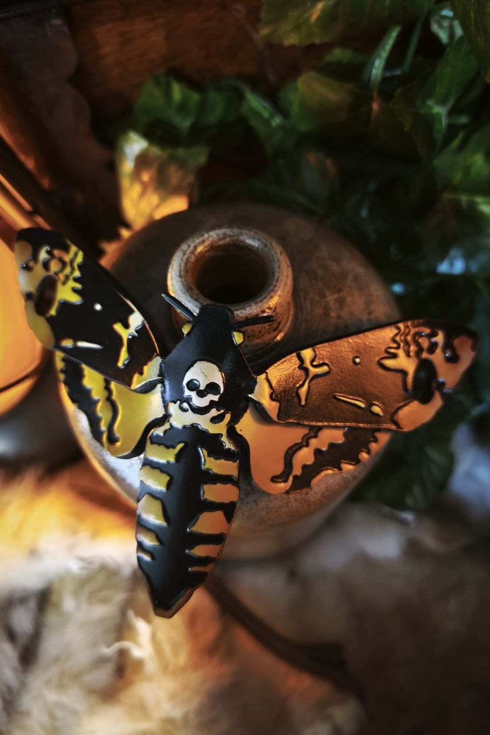 Death's head moth hairpin (Acherontia atropos)