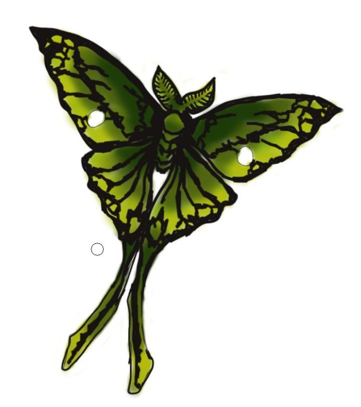 Leather Lunar Moth Hair Slide, custom