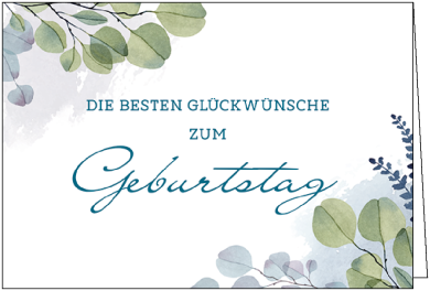 Geburtstagskarte "Die besten Glückwünsche"
