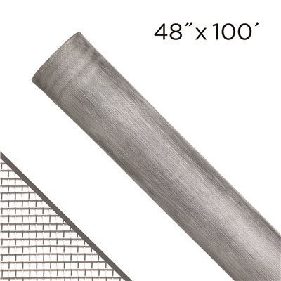 Saint-Gobain ADFORS 48 in. x 100 ft. Bright Aluminum Screen Roll for Windows and Door