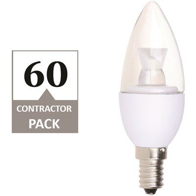40-Watt Equivalent B11 Dimmable Quick Install Contractor Pack Frosted Candelabra LED Light Bulb