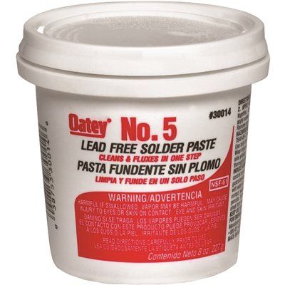 OATEY #5 FLUX SOLDER PASTE, 8 OZ., LEAD FREE