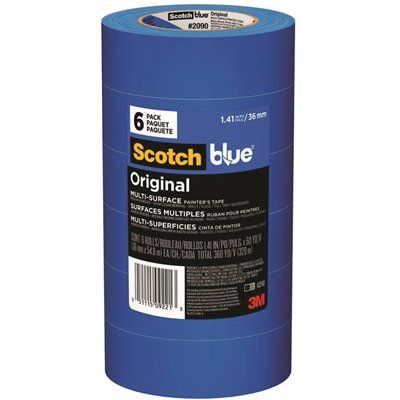 3M ScotchBlue 1.41 in. x 60 yds. Original Multi-Use Painter&#39;s Tape (6-Pack)