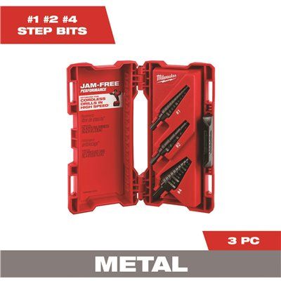 Milwaukee Black Oxide Step Drill Bit Set (3-Piece)