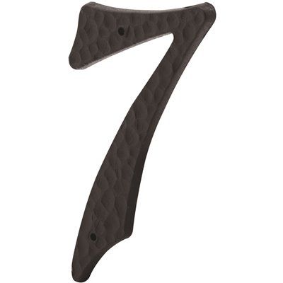Prime-Line House Number 7 With Nails, Black Plastic, 3 In., 2 Per Pack