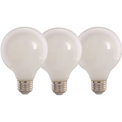 Feit Electric 40-Watt Equivalent G25 Dimmable Filament ENERGY STAR White Glass LED Light Bulb, S