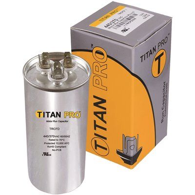 Packard Titan Pro Run Capacitor 50+5 MFD 440/370-Volt Round