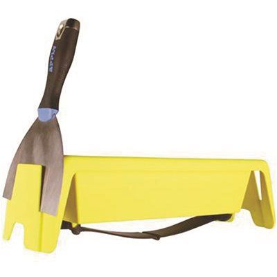 Warner 10 in. Plastic Mud Pan with Comfort Strap and Wiping Blade
